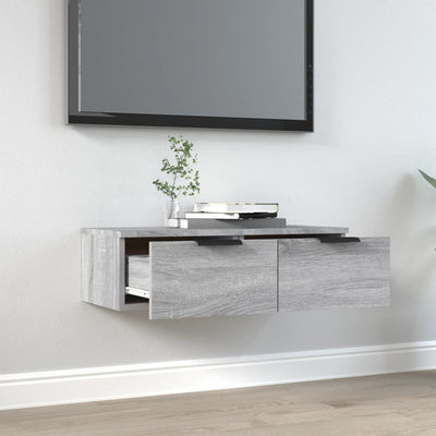 TV-seinäkaappi harmaa Sonoma 68x30x20 cm tekninen puu