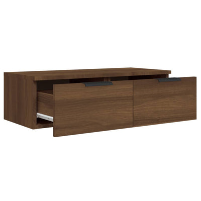 Seinäkaappi ruskea tammi 68x30x20 cm tekninen puu