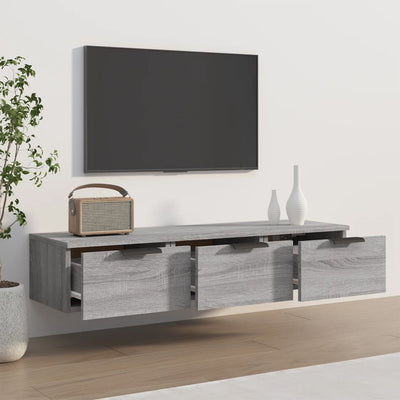 Seinäkaappi harmaa Sonoma 102x30x20 cm tekninen puu