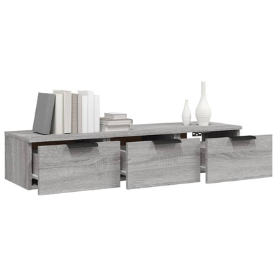 Seinäkaappi harmaa Sonoma 102x30x20 cm tekninen puu