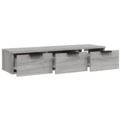 Seinäkaappi harmaa Sonoma 102x30x20 cm tekninen puu
