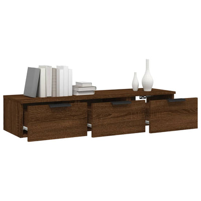 Seinäkaappi ruskea tammi 102x30x20 cm tekninen puu