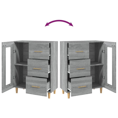 Senkki harmaa Sonoma 69,5x34x90 cm tekninen puu