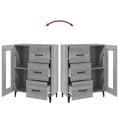 Senkki harmaa Sonoma 69,5x34x90 cm tekninen puu