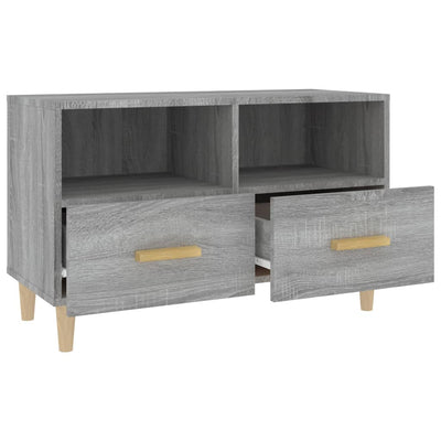 TV-taso harmaa Sonoma 80x36x50 cm tekninen puu
