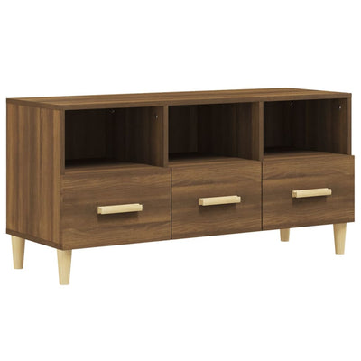 TV-taso ruskea tammi 102x36x50 cm tekninen puu