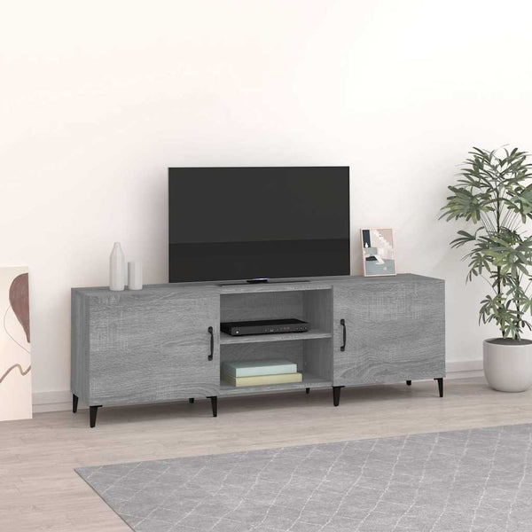 TV-taso harmaa Sonoma 150x30x50 cm tekninen puu