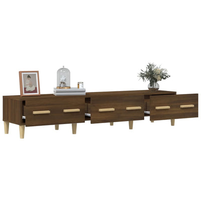 TV-taso ruskea tammi 150x34,5x30 cm tekninen puu