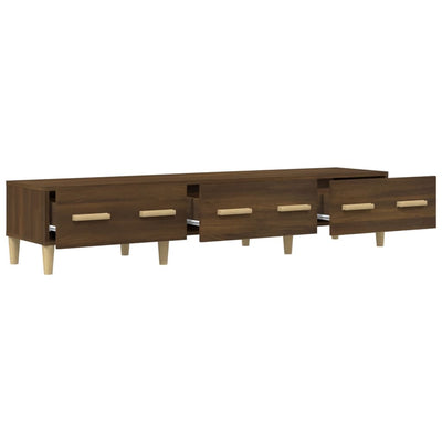 TV-taso ruskea tammi 150x34,5x30 cm tekninen puu