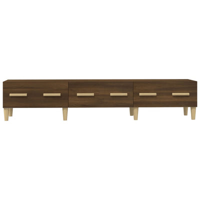 TV-taso ruskea tammi 150x34,5x30 cm tekninen puu