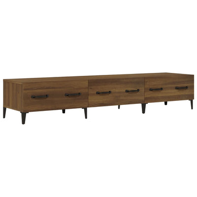 TV-taso ruskea tammi 150x34,5x30 cm tekninen puu
