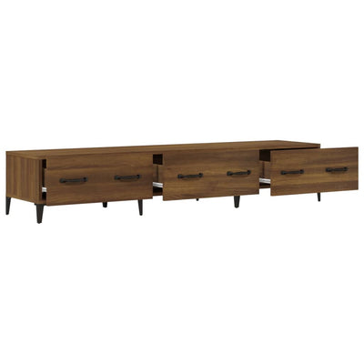 TV-taso ruskea tammi 150x34,5x30 cm tekninen puu