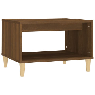 Sohvapöytä ruskea tammi 60x50x40 cm tekninen puu