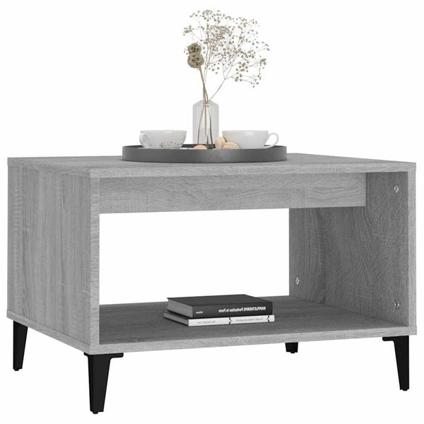 Sohvapöytä harmaa Sonoma 60x50x40 cm tekninen puu