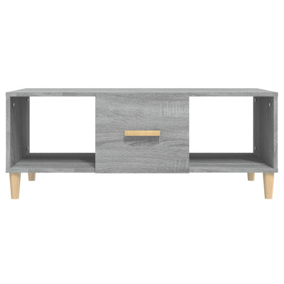 Sohvapöytä harmaa Sonoma 102x50x40 cm tekninen puu