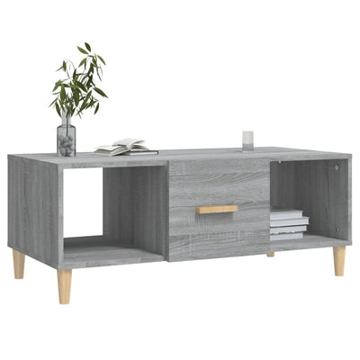 Sohvapöytä harmaa Sonoma 102x50x40 cm tekninen puu