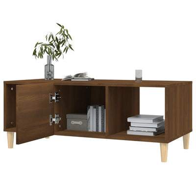 Sohvapöytä ruskea tammi 102x50x40 cm tekninen puu