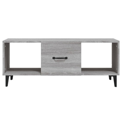 Sohvapöytä harmaa Sonoma 102x50x40 cm tekninen puu