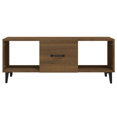 Sohvapöytä ruskea tammi 102x50x40 cm tekninen puu