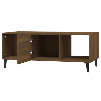 Sohvapöytä ruskea tammi 102x50x40 cm tekninen puu