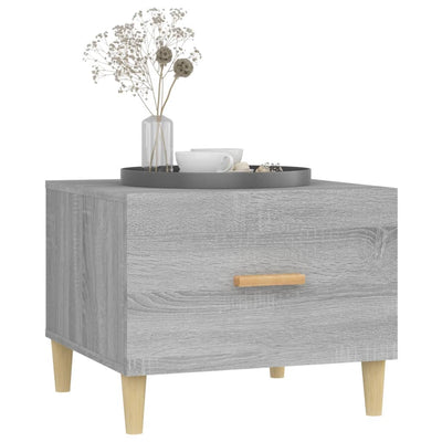 Sohvapöydät 2 kpl harmaa Sonoma 50x50x40 cm tekninen puu