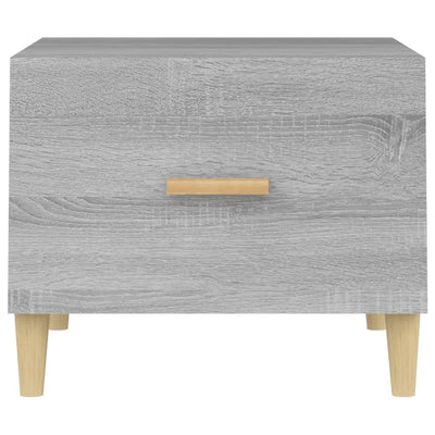 Sohvapöydät 2 kpl harmaa Sonoma 50x50x40 cm tekninen puu
