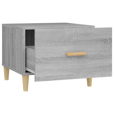 Sohvapöydät 2 kpl harmaa Sonoma 50x50x40 cm tekninen puu