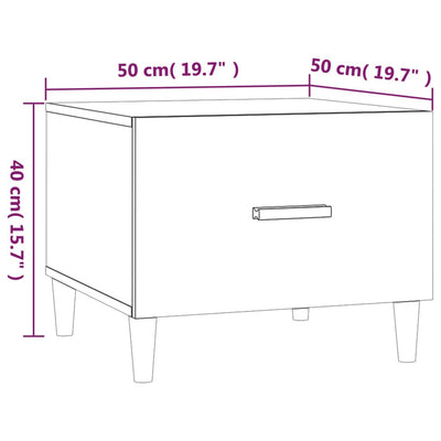Sohvapöydät 2 kpl harmaa Sonoma 50x50x40 cm tekninen puu