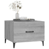 Sohvapöydät metallijaloilla 2 kpl harmaa Sonoma 50x50x40 cm