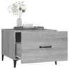 Sohvapöydät metallijaloilla 2 kpl harmaa Sonoma 50x50x40 cm