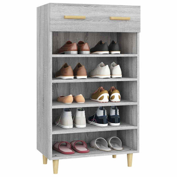 Kenkäkaappi harmaa Sonoma 60x35x105 cm tekninen puu