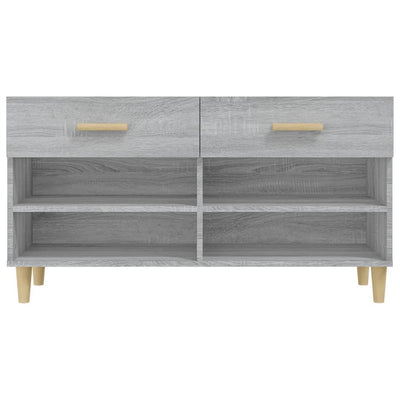 Kenkäkaappi harmaa Sonoma 102x35x55 cm tekninen puu