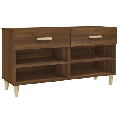 Kenkäkaappi ruskea tammi 102x35x55 cm tekninen puu