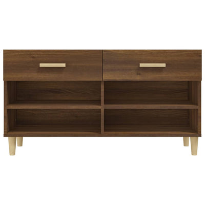 Kenkäkaappi ruskea tammi 102x35x55 cm tekninen puu