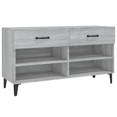 Kenkäkaappi harmaa Sonoma 102x35x55 cm tekninen puu