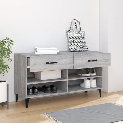 Kenkäkaappi harmaa Sonoma 102x35x55 cm tekninen puu