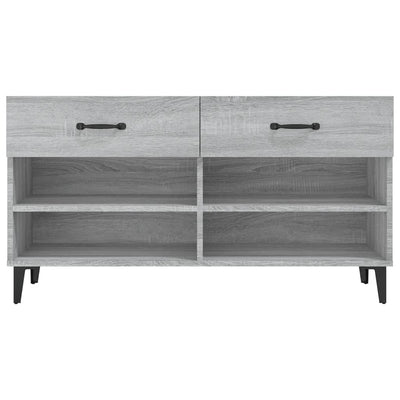 Kenkäkaappi harmaa Sonoma 102x35x55 cm tekninen puu
