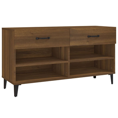 Kenkäkaappi ruskea tammi 102x35x55 cm tekninen puu