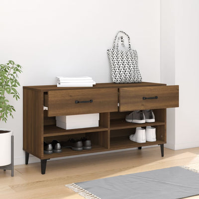 Kenkäkaappi ruskea tammi 102x35x55 cm tekninen puu