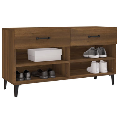 Kenkäkaappi ruskea tammi 102x35x55 cm tekninen puu