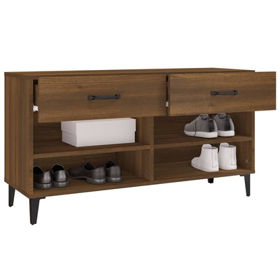 Kenkäkaappi ruskea tammi 102x35x55 cm tekninen puu