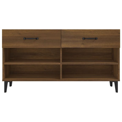 Kenkäkaappi ruskea tammi 102x35x55 cm tekninen puu