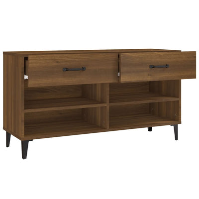 Kenkäkaappi ruskea tammi 102x35x55 cm tekninen puu