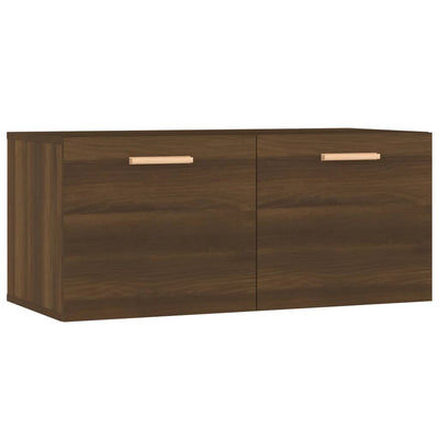 Seinäkaappi ruskea tammi 80x35x36,5 cm tekninen puu