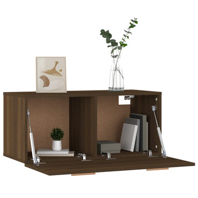 Seinäkaappi ruskea tammi 80x35x36,5 cm tekninen puu