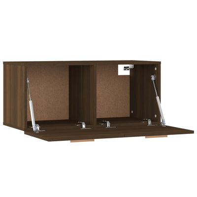 Seinäkaappi ruskea tammi 80x35x36,5 cm tekninen puu