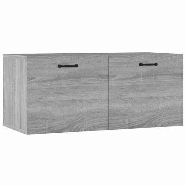 Seinäkaappi harmaa Sonoma 80x36,5x35 cm tekninen puu