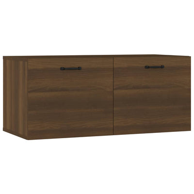 Seinäkaappi ruskea tammi 80x36,5x35 cm tekninen puu