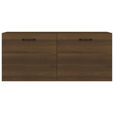 Seinäkaappi ruskea tammi 80x36,5x35 cm tekninen puu