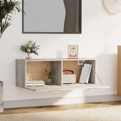 Seinäkaappi harmaa Sonoma 100x36,5x35 cm tekninen puu